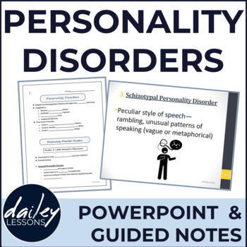 Preview of Psychological Disorders - Personality Disorders PPT with Guided Notes