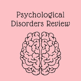 Psychological Disorders Review Chart