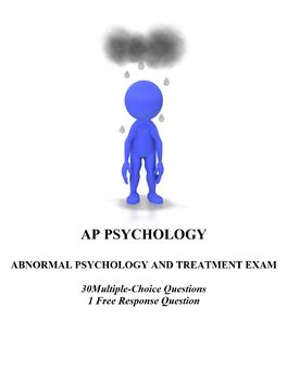 Preview of Clinical Psychology Unit Exam for AP Psychology