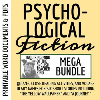 Preview of Psychological Fiction Short Story Activities Bundle for High School English