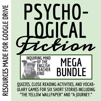 Preview of Psychological Fiction Short Story Activities Bundle for High School ELA (Google)