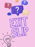 Psychological Health Exit Slip