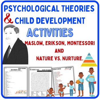 Preview of Psychological Theories and Child Development, Maslow,Erikson,Montessori, BUNDLE
