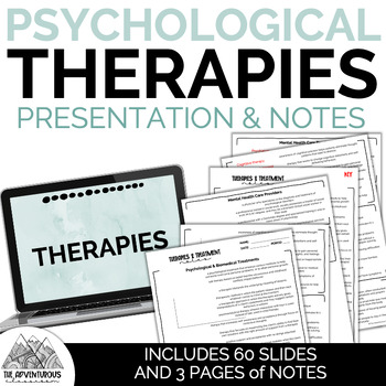 Preview of Psychological Therapies Presentation and Notes Bundle