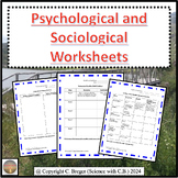 Psychological and Sociological Worksheets (Theories, Defen