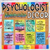 Psychologist Office Decor Watercolor Set