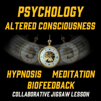 Preview of Psychology Altered States of Consciousness (Hypnosis, Meditation, etc.) Activity