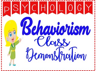 Preview of Psychology Behaviorism Perspective Fun Interactive Class Demonstration Activity