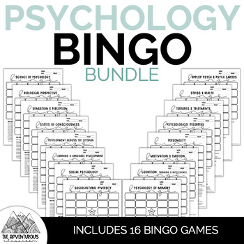 psychology class bingo