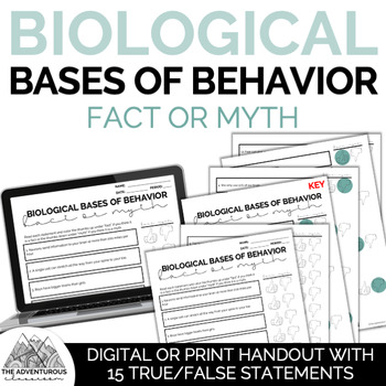 Preview of Psychology: Biological Bases of Behavior Fact or Myth