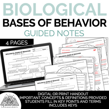 Preview of Psychology: Biological Bases of Behavior Guided Notes