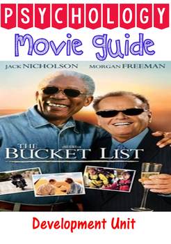 Preview of Psychology Bucket List Movie Questions and activity for Development Aging unit