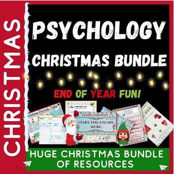 Preview of Psychology Christmas End of Year Bundle