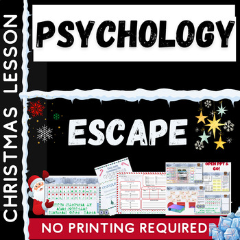 Preview of Psychology Christmas Quiz Escape Room