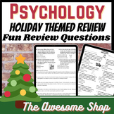 Psychology Christmas & Winter Themed Review Questions