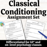 Psychology Classical Conditioning Worksheets | AP® Psychol