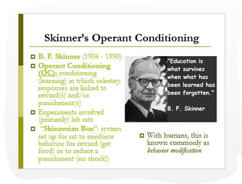 PPT - Behaviour Modification B.F. Skinner PowerPoint Presentation