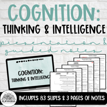 Preview of Psychology: Cognition: Thinking and Intelligence Presentation and Notes Bundle