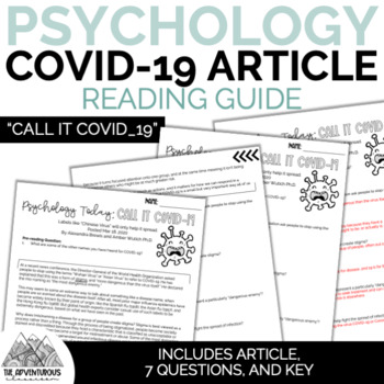 Preview of Psychology Coronavirus Article Reading Guide - Call It COVID-19