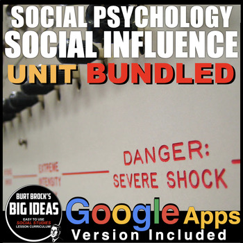 Preview of Social Psychology: Social Influence Unit: PPTs, Worksheets, Guided Notes, Test