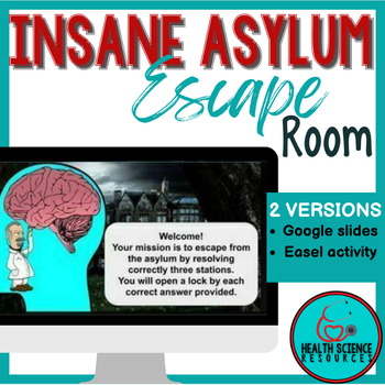 Preview of Psychology Escape Room - Eating disorders - Engaging Activity