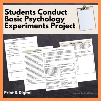 Psychology Experiment Project for Students to Conduct an Experiment