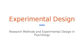 Preview of Psychology: Experimental Design PowerPoint