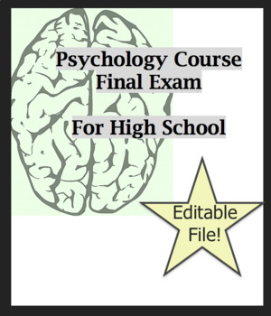 Preview of Psychology Final Exam, Or Study Guide / Review for Course, Test