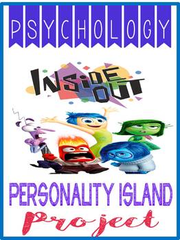 Preview of Psychology Inside Out Project Personality Island, Rubric, Movie Guide, Handouts