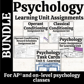 Preview of Psychology Learning Unit Assignment Bundle for AP ® and on-level psychology