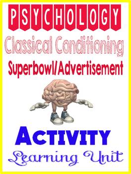 Preview of Psychology Learning Classical Conditioning SuperBowl/Advertisement Worksheet