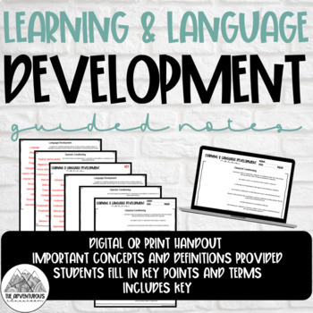 Preview of Psychology: Learning and Language Development Guided Notes