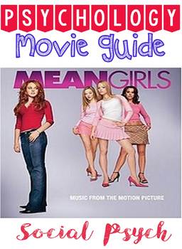 Preview of Psychology Mean Girls Movie Questions for Social Psychology Unit