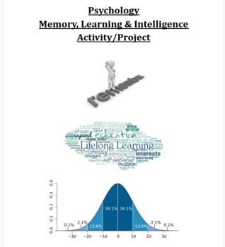 Preview of Psychology - Memory, Learning & Intelligence Activity/Project