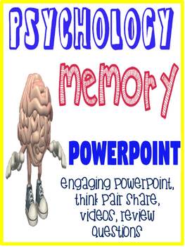 Preview of Psychology Memory Fun and Engaging  PowerPoint with activities