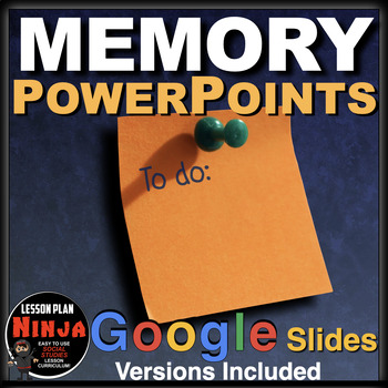 Preview of Psychology Memory PowerPoints / Google Slides / Video Links / Guided Notes