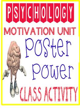 Preview of Psychology Motivation Poster Activity with examples