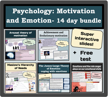 Preview of Psychology: Motivation and Emotion- 14 day bundle