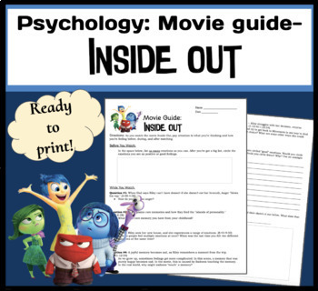Preview of Psychology: Movie guide- Inside Out