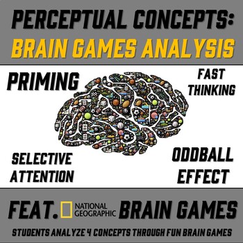 Preview of Psychology: Sensation & Perception Concepts Brain Games Activities