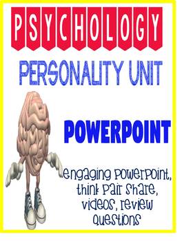 Preview of Psychology Personality PowerPoint with fun interactive activities