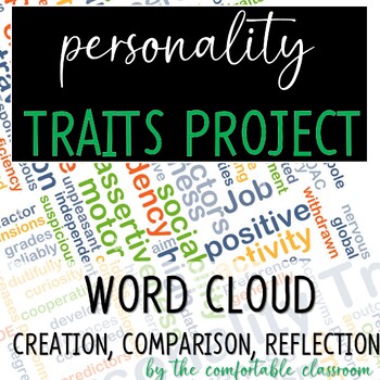 Preview of Psychology: Personality Traits Word Cloud Project