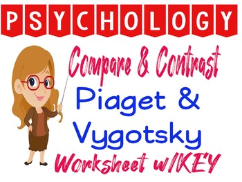 Preview of Psychology Piaget vs Vygotksy Compare Contrast Worksheet for Development