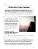 Psychology: Positive Psychology Reading and Activity (Sub Plans)