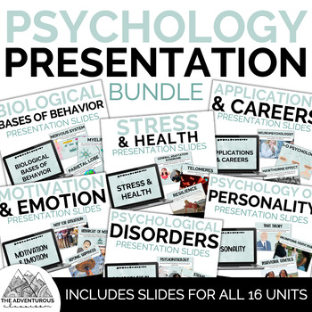 Preview of Psychology Presentation PowerPoint Slides Complete Course Bundle