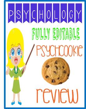 Preview of Psychology PsychCookie Class Review Activity