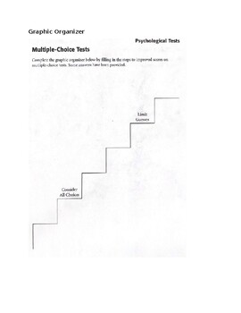 Preview of Psychology - Psychological Tests - Multiple Choice - Graphic Organizer