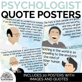 Preview of Psychology - Psychologist Quote Posters