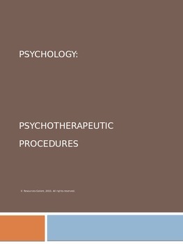 Preview of Psychology: Psychotherapeutic Procedures