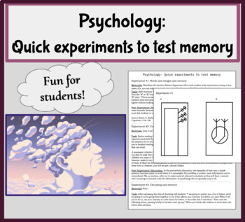Preview of Psychology: Quick experiments to test memory